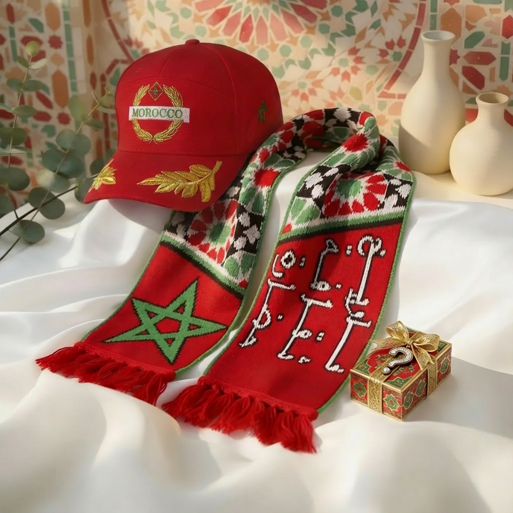 Pack "Héritage Royal" - Duo Casquette Or & Écharpe Zellige